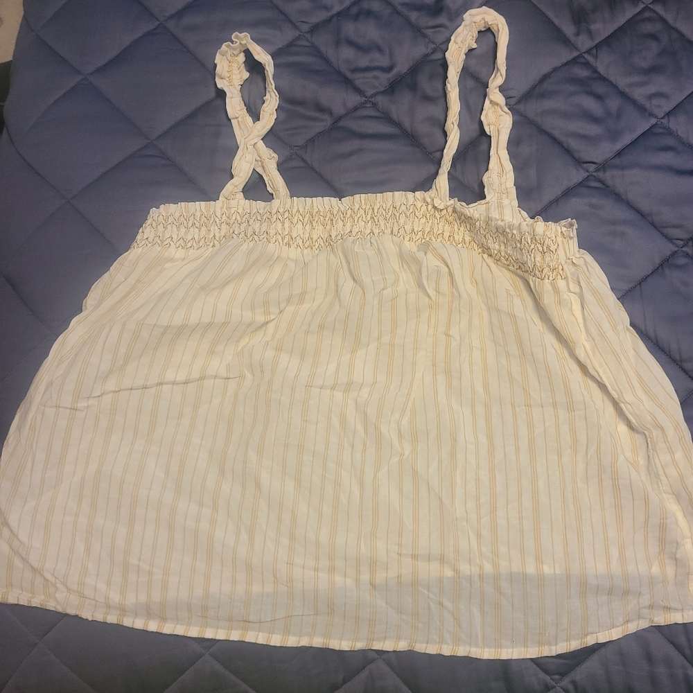 Banana Republic smocked tank top